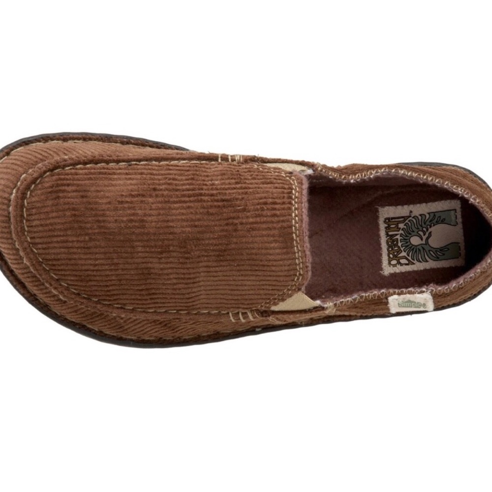 Simple Brand Eco Friendly Brown Cord Slip Ons 9.5